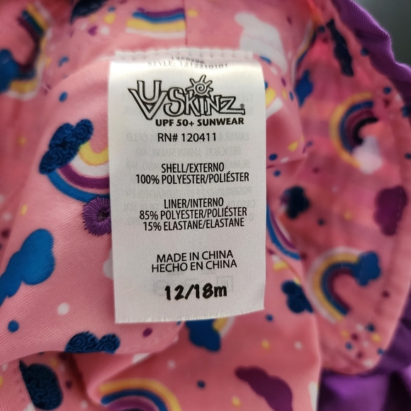 UV Skinz UPF 50+ bathing suit set sz 12-18mo - Picture 4 of 7